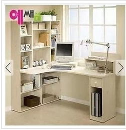 轉(zhuǎn)角電腦桌 組合電腦桌 簡(jiǎn)潔書桌 書柜 臺(tái)式電腦桌組合